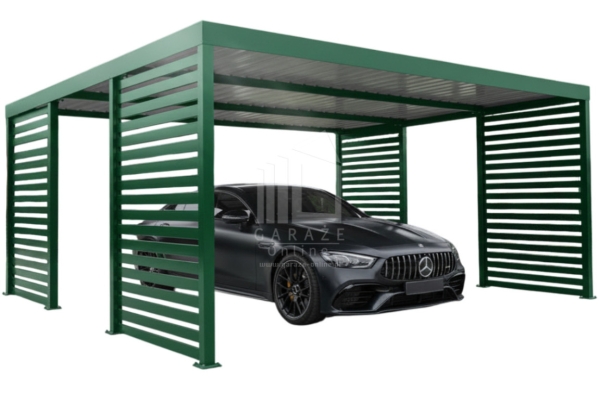 Ogłoszenie - CarPort PREMIUM - wiata samochodowa 5x5 - zielony - dodatkowa zabudowa ID1176. Zdjęcie 1
