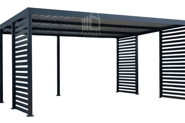 Ogłoszenie - CarPort PREMIUM - wiata samochodowa 6x5,5 - antracyt - dodatkowa zabudowa ID1179. Zdjęcie 1