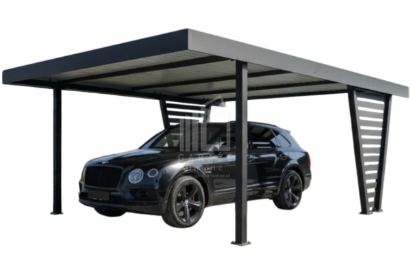 Ogłoszenie - Carport V PREMIUM 4,5x5,5m - Wypełnienie panelami - Wiata samochodowa - antracyt ID1185. Zdjęcie 1