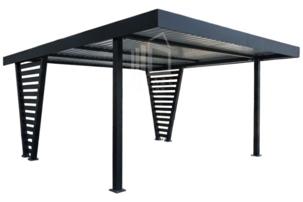 Ogłoszenie - Carport V PREMIUM 4,8x5m - Wypełnienie panelami - Wiata samochodowa - antracyt ID1188. Zdjęcie 1