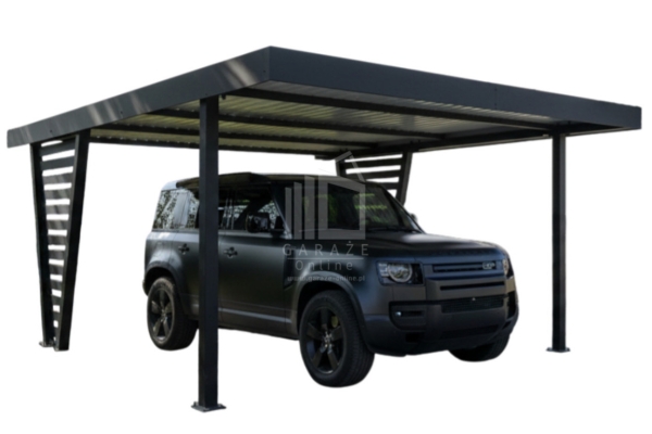 Ogłoszenie - Carport V PREMIUM 4x4,5m - Wypełnienie panelami - Wiata samochodowa - antracyt ID1189. Zdjęcie 1
