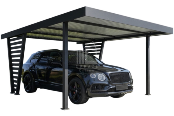 Ogłoszenie - Carport V PREMIUM 4x4,7m - Wypełnienie panelami - Wiata samochodowa - antracyt ID1190. Zdjęcie 1