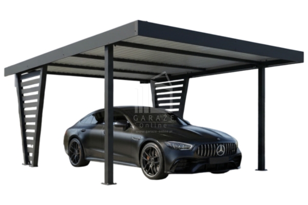 Ogłoszenie - Carport V PREMIUM 5x4,5m - Wypełnienie panelami - Wiata samochodowa - antracyt ID1193. Zdjęcie 1