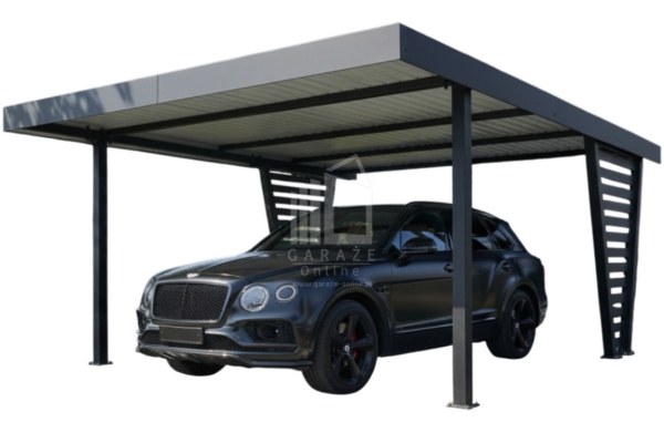Ogłoszenie - Carport V PREMIUM 5x5m - Wypełnienie panelami - Wiata samochodowa - antracyt ID1196. Zdjęcie 1