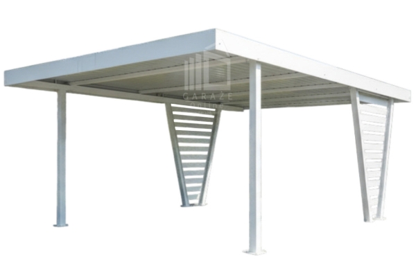 Ogłoszenie - Carport V PREMIUM 4x4,8m - Wypełnienie panelami - Wiata samochodowa - biały ID1198. Zdjęcie 1
