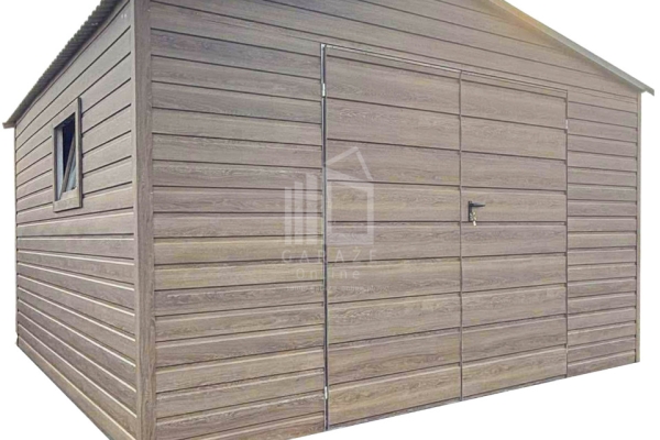 Ogłoszenie - Schowek - domek ogrodowy 4x3m - brama dwuskrzydłowa  - okno - winchester - drewnopodobny - dach dwuspadowy  ID1055. Zdjęcie 1