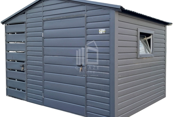 Ogłoszenie - Schowek domek ogrodowy 2x2m - drzwi - antracyt - dach dwuspadowy ID991. Zdjęcie 1