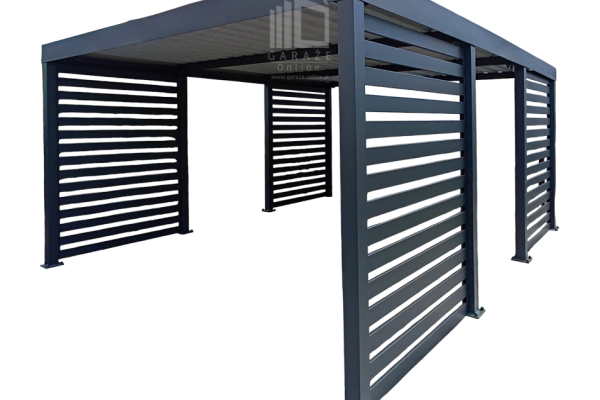 Ogłoszenie - CarPort PREMIUM - wiata samochodowa 4x5 - antracyt - dodatkowa zabudowa ID1032. Zdjęcie 1