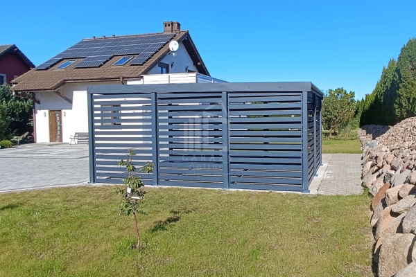 Ogłoszenie - CarPort PREMIUM - wiata samochodowa 4x5,5 - antracyt - dodatkowa zabudowa ID1026. Zdjęcie 3