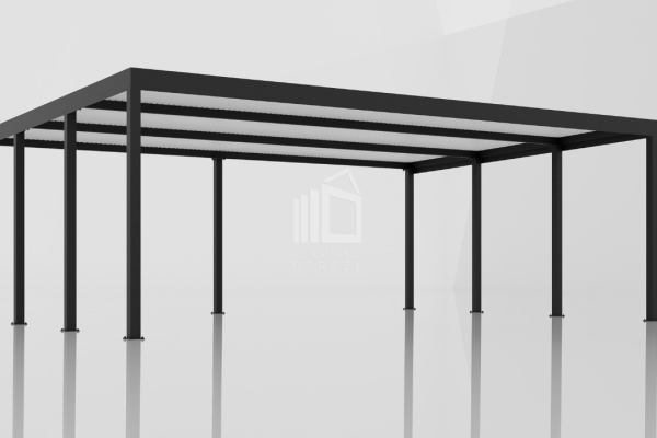 Ogłoszenie - CarPort PREMIUM - wiata samochodowa 7x5 - antracyt ID1027. Zdjęcie 2
