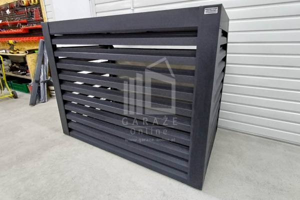 Ogłoszenie - Osłona klimatyzatora – pompy ciepła 110x60x80cm cm antracyt ID1147. Zdjęcie 4