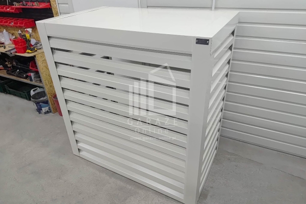 Ogłoszenie - Osłona klimatyzatora – pompy ciepła 120x40x140 cm biały ID1148. Zdjęcie 4