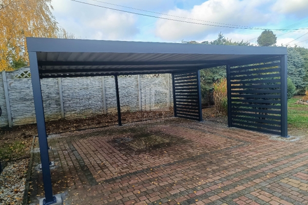 Ogłoszenie - CarPort PREMIUM - wiata samochodowa 6x5 - antracyt - dodatkowa zabudowa ID1153. Zdjęcie 4