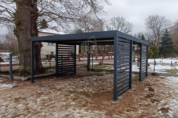 Ogłoszenie - Carport PREMIUM - Wiata samochodowa 5x5 - antracyt - dodatkowa zabudowa ID1157. Zdjęcie 2