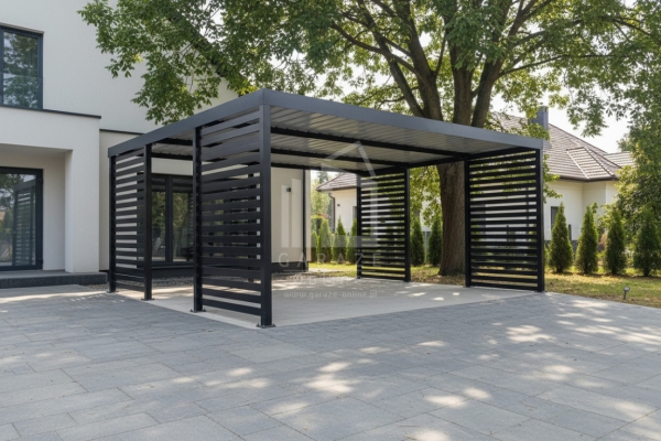 Ogłoszenie - CarPort PREMIUM - wiata samochodowa 4,5x5,5 - antracyt - dodatkowa zabudowa ID1172. Zdjęcie 3