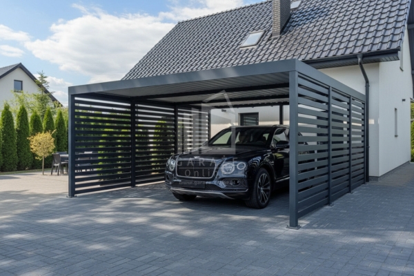 Ogłoszenie - CarPort PREMIUM - wiata samochodowa 6x5 - antracyt - dodatkowa zabudowa ID1177. Zdjęcie 2