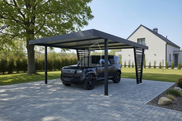 Ogłoszenie - Carport V PREMIUM 4,5x5m - Wypełnienie panelami - Wiata samochodowa - antracyt ID1186. Zdjęcie 3