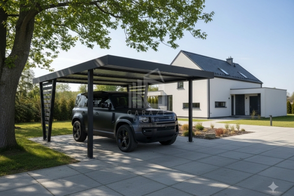 Ogłoszenie - Carport V PREMIUM 4x4,5m - Wypełnienie panelami - Wiata samochodowa - antracyt ID1189. Zdjęcie 3