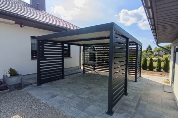 Ogłoszenie - CarPort PREMIUM - wiata samochodowa 4x6 - antracyt - dodatkowa zabudowa ID1033. Zdjęcie 2