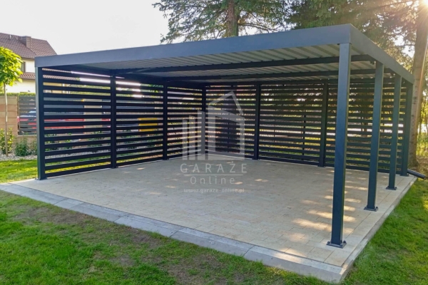 Ogłoszenie - CarPort PREMIUM - wiata samochodowa 6x6 - antracyt - dodatkowa zabudowa ID1035. Zdjęcie 2