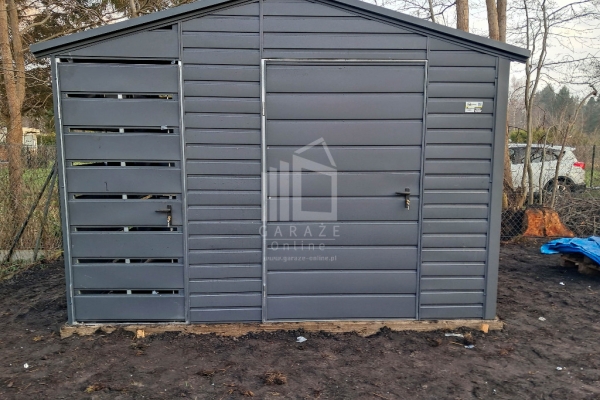 Ogłoszenie - Schowek domek ogrodowy 2x2m - drzwi - antracyt - dach dwuspadowy ID991. Zdjęcie 2