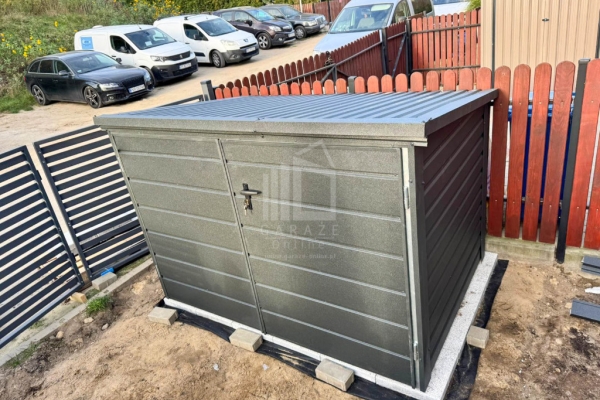 Ogłoszenie - Box rowerowy – schowek Moto-Box 2×1,3m – antracyt  ID1114. Zdjęcie 3