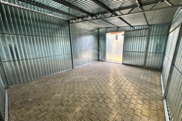 Ogłoszenie - Garaż blaszany 4x5m - brama dwuskrzydłowa - ocynk - spad w bok  ID1117. Zdjęcie 3