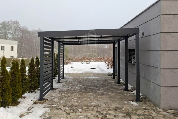 Ogłoszenie - Carport PREMIUM - Wiata samochodowa 4x5 - antracyt - dodatkowa zabudowa ID1155. Zdjęcie 3