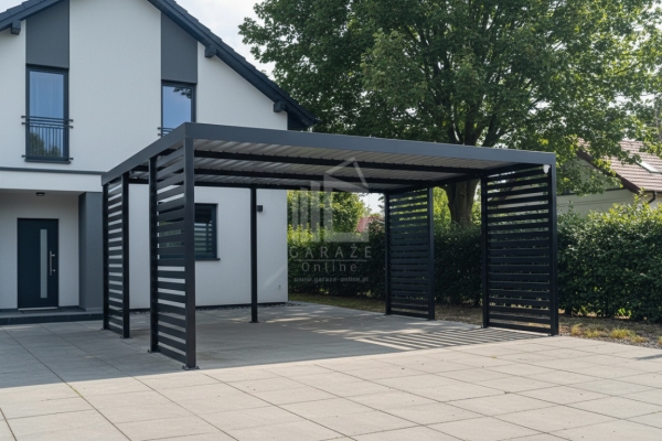 Ogłoszenie - CarPort PREMIUM - wiata samochodowa 6x5,5 - antracyt - dodatkowa zabudowa ID1179. Zdjęcie 3