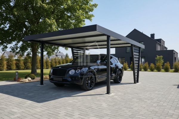 Ogłoszenie - Carport V PREMIUM 4,5x5m - Wypełnienie panelami - Wiata samochodowa - antracyt ID1186. Zdjęcie 2