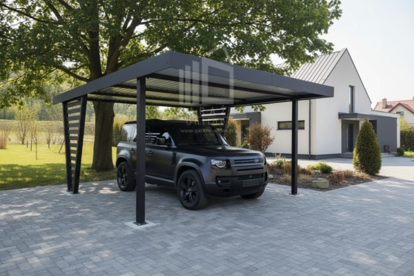 Ogłoszenie - Carport V PREMIUM 4,8x5m - Wypełnienie panelami - Wiata samochodowa - antracyt ID1188. Zdjęcie 3