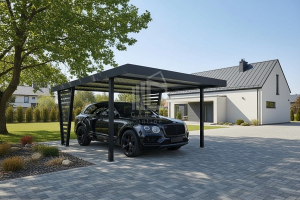 Ogłoszenie - Carport V PREMIUM 4x4,7m - Wypełnienie panelami - Wiata samochodowa - antracyt ID1190. Zdjęcie 3
