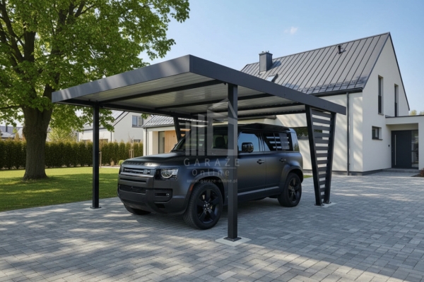 Ogłoszenie - Carport V PREMIUM 5x4,7m - Wypełnienie panelami - Wiata samochodowa - antracyt ID1194. Zdjęcie 3