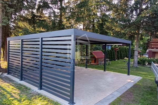 Ogłoszenie - CarPort PREMIUM - wiata samochodowa 6x6 - antracyt - dodatkowa zabudowa ID1035. Zdjęcie 4