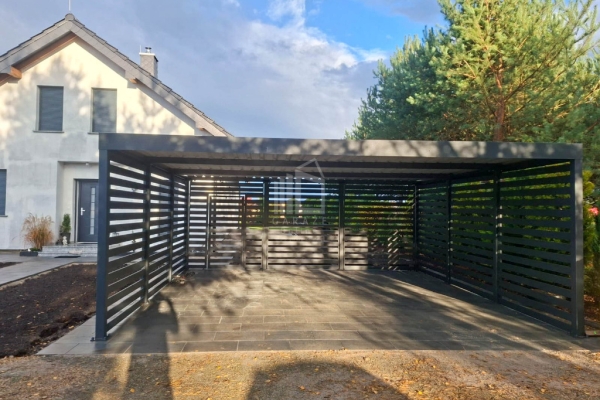 Ogłoszenie - CarPort PREMIUM - wiata samochodowa 6x6 - antracyt - dodatkowa zabudowa ID1062. Zdjęcie 3