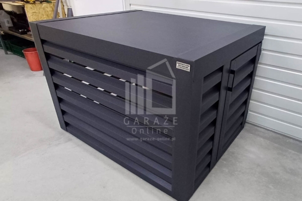 Ogłoszenie - Osłona klimatyzatora – pompy ciepła 90x50x70 cm antracyt – drzwiczki ID1142. Zdjęcie 2