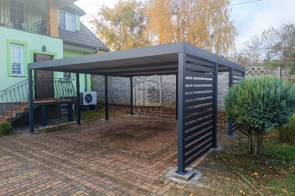 Ogłoszenie - CarPort PREMIUM - wiata samochodowa 6x5 - antracyt - dodatkowa zabudowa ID1153. Zdjęcie 5