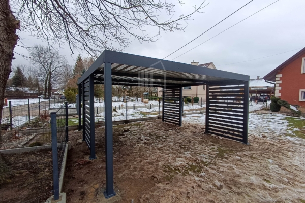 Ogłoszenie - Carport PREMIUM - Wiata samochodowa 5x5 - antracyt - dodatkowa zabudowa ID1157. Zdjęcie 7