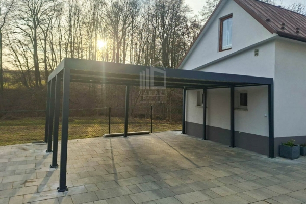 Ogłoszenie - Carport PREMIUM - Wiata samochodowa 7x5m - antracyt ID1159. Zdjęcie 3