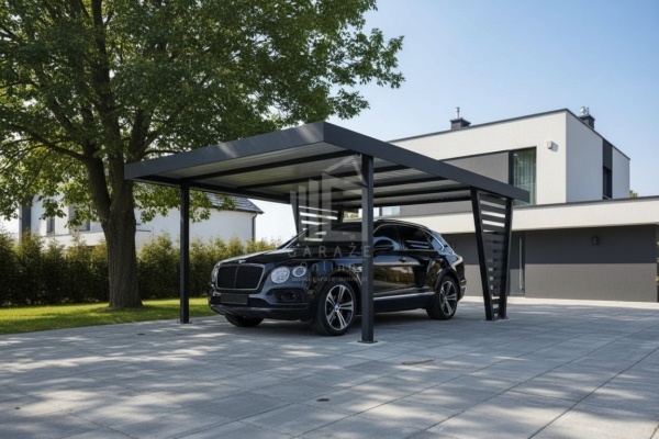 Ogłoszenie - Carport V PREMIUM 5x5m - Wypełnienie panelami - Wiata samochodowa - antracyt ID1197. Zdjęcie 3