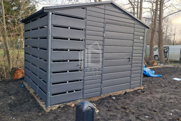 Ogłoszenie - Schowek domek ogrodowy 2x2m - drzwi - antracyt - dach dwuspadowy ID991. Zdjęcie 3