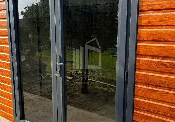 Ogłoszenie - Schowek - domek ogrodowy PREMIUM 4x3m - wiata 1,5m - drzwi - drzwi szklane PCV - złoty dąb - drewnopodobny ID1135. Zdjęcie 3
