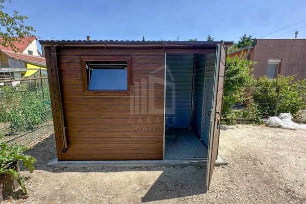 Ogłoszenie - Schowek domek ogrodowy 3x2m - drzwi - okno  dach spad w przód rynna  ID1051. Zdjęcie 5