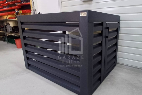 Ogłoszenie - Osłona klimatyzatora – pompy ciepła 90x50x70 cm antracyt – drzwiczki ID1142. Zdjęcie 5