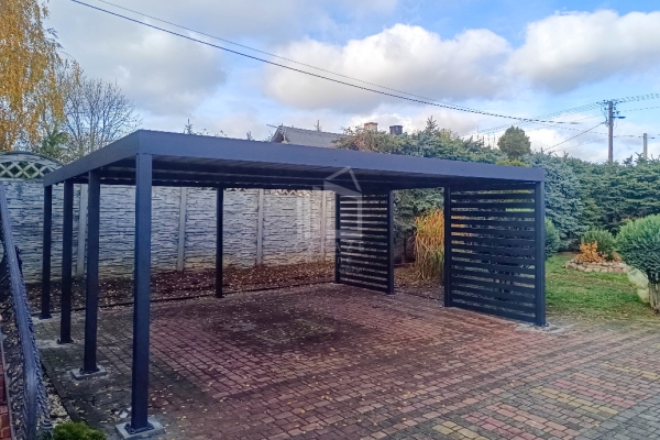 Ogłoszenie - CarPort PREMIUM - wiata samochodowa 6x5 - antracyt - dodatkowa zabudowa ID1153. Zdjęcie 2