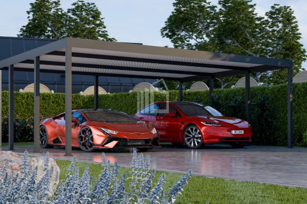 Ogłoszenie - CarPort PREMIUM - wiata samochodowa 7x5 - antracyt ID1027. Zdjęcie 6
