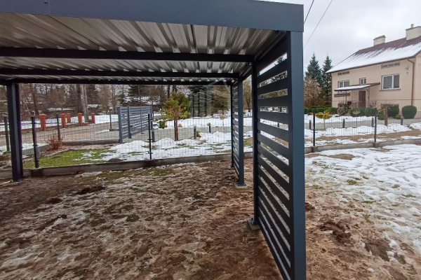 Ogłoszenie - Carport PREMIUM - Wiata samochodowa 5x5 - antracyt - dodatkowa zabudowa ID1157. Zdjęcie 4