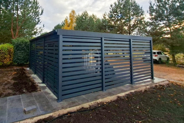 Ogłoszenie - CarPort PREMIUM - wiata samochodowa 6x6 - antracyt - dodatkowa zabudowa ID1062. Zdjęcie 4
