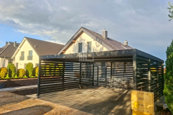 Ogłoszenie - CarPort PREMIUM - wiata samochodowa 6x6 - antracyt - dodatkowa zabudowa ID1062. Zdjęcie 8