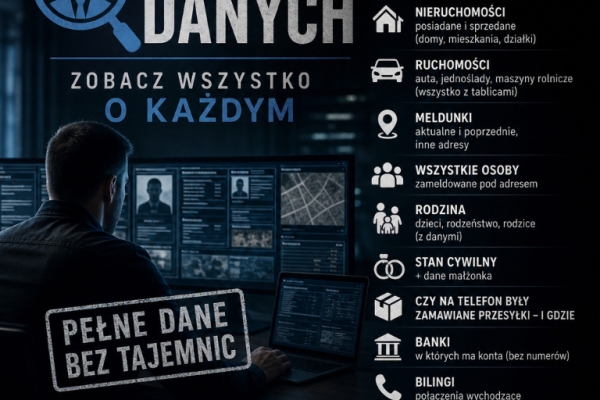 Ogłoszenie - Weryfikator Danych. Zobacz Wszystko O Każdym. Zdjęcie 1